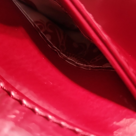 Grace Adele Red Quilted Shoulder Bag w/ Chain Strap - Picture 8 of 10